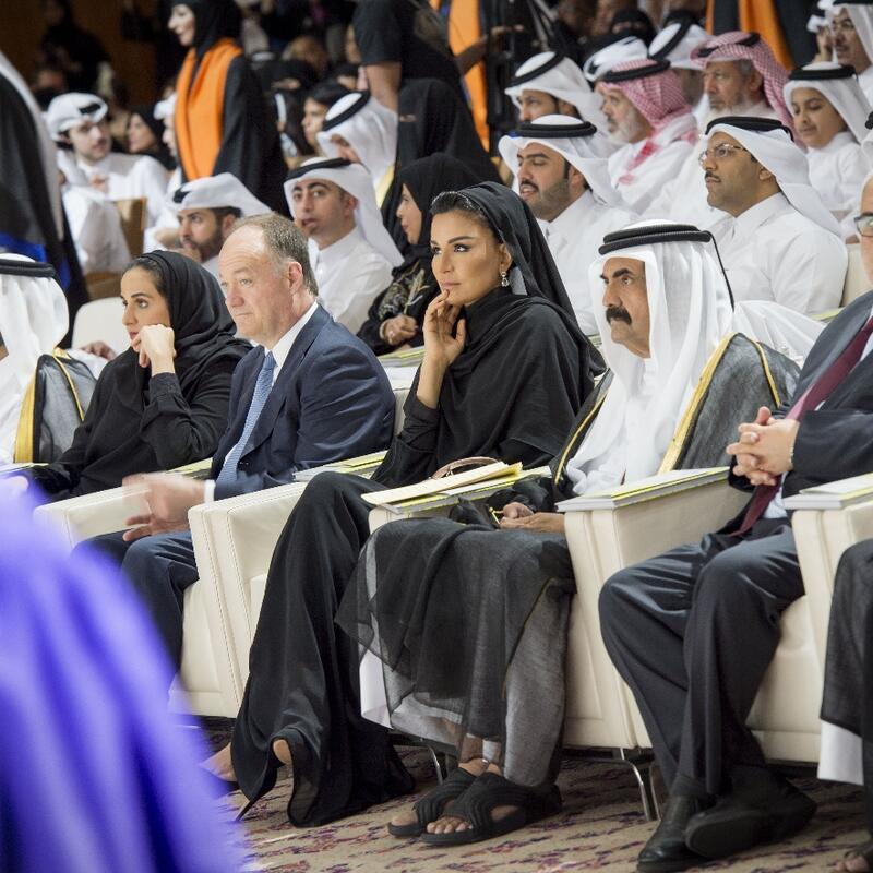 Their Highnesses witness the 2015 Qatar Foundation Convocation Ceremony