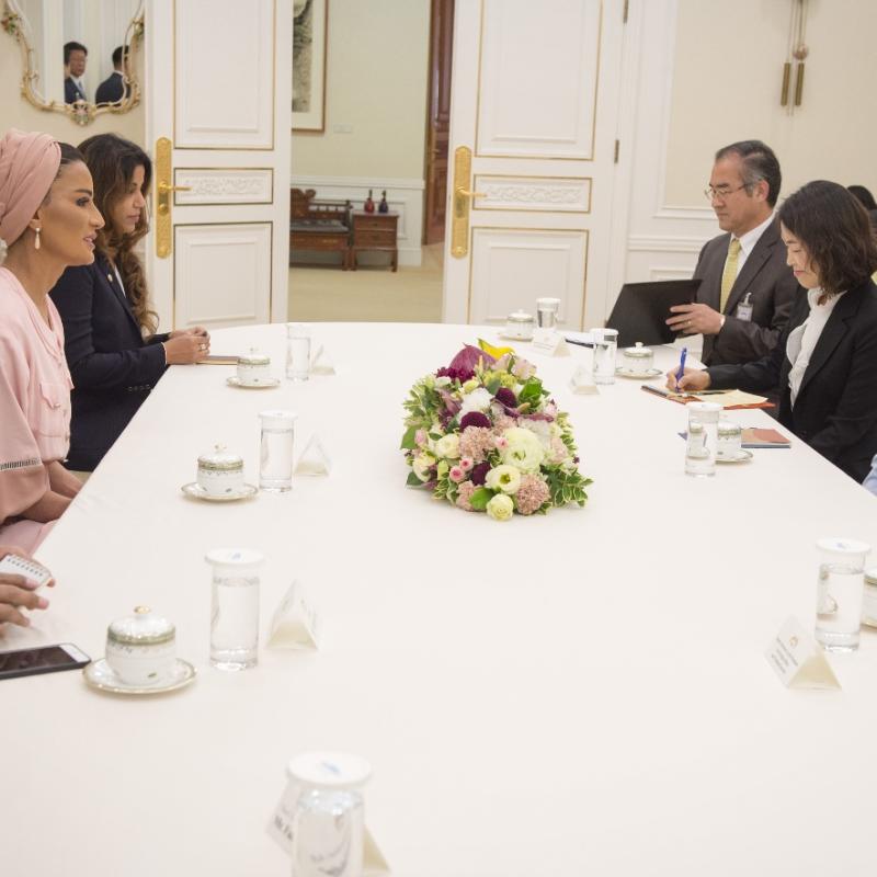 HH Sheikha Moza meets South Korea’s President