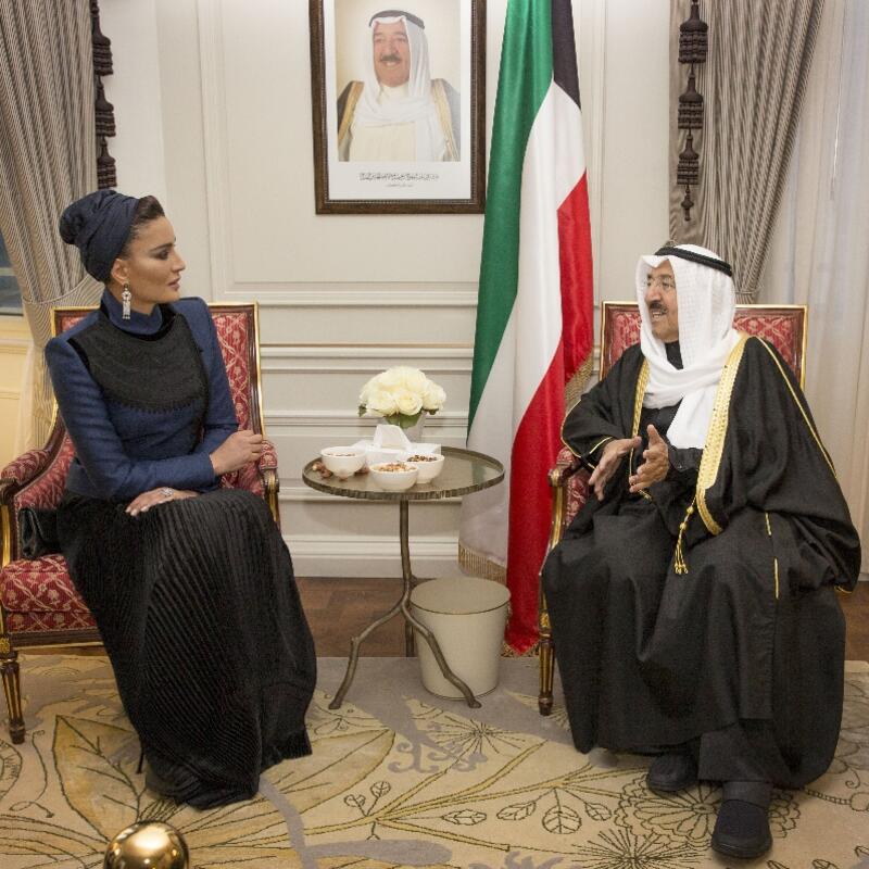 His Highness the Emir of Kuwait meets HH Sheikha Moza