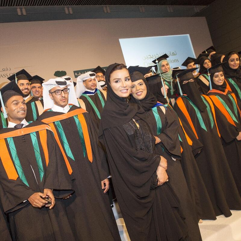 صاحبة السمو تشهد حفل تخريج جامعة حمد بن خليفة