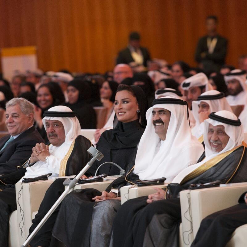 HH The Father Amir and HH Sheikha Moza attend QF Convocation 2016