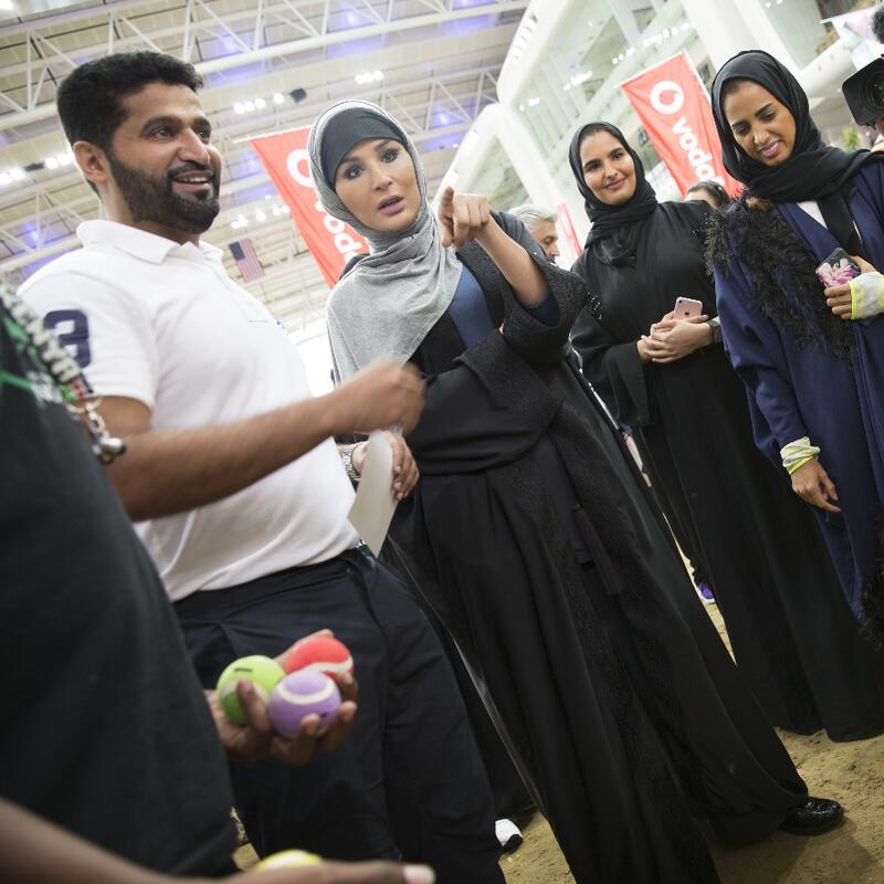 صاحبة السمو والشيخة هند تشاركان في فعاليات مؤسسة قطر لليوم الرياضي