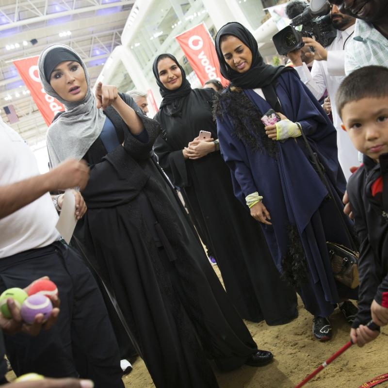 HH Sheikha Moza, Sheikha Hind Participate In Sports Day