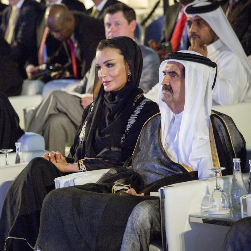 HH the Father Amir and HH Sheikha Moza attend Qatar Foundation Convocation 2018