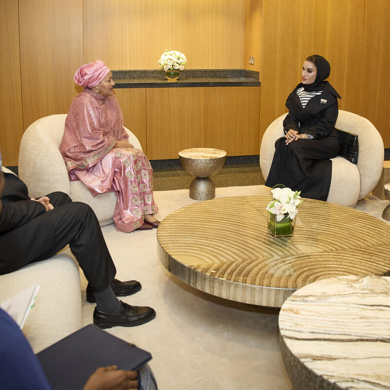 صاحبة السمو تجتمع بنائب الأمين العام للأمم المتحدة