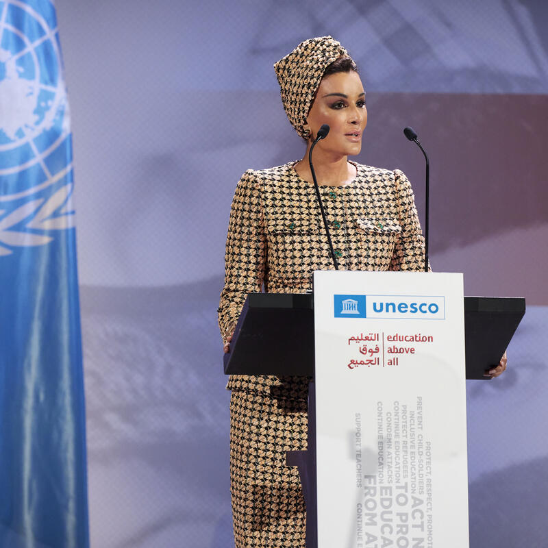Her Highness calls for action at the High-level Event to mark the International Day to Protect Education from Attack