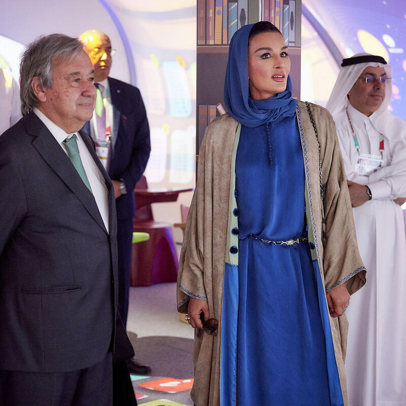 صاحبة السمو تجتمع مع الأمين العام للأمم المتحدة