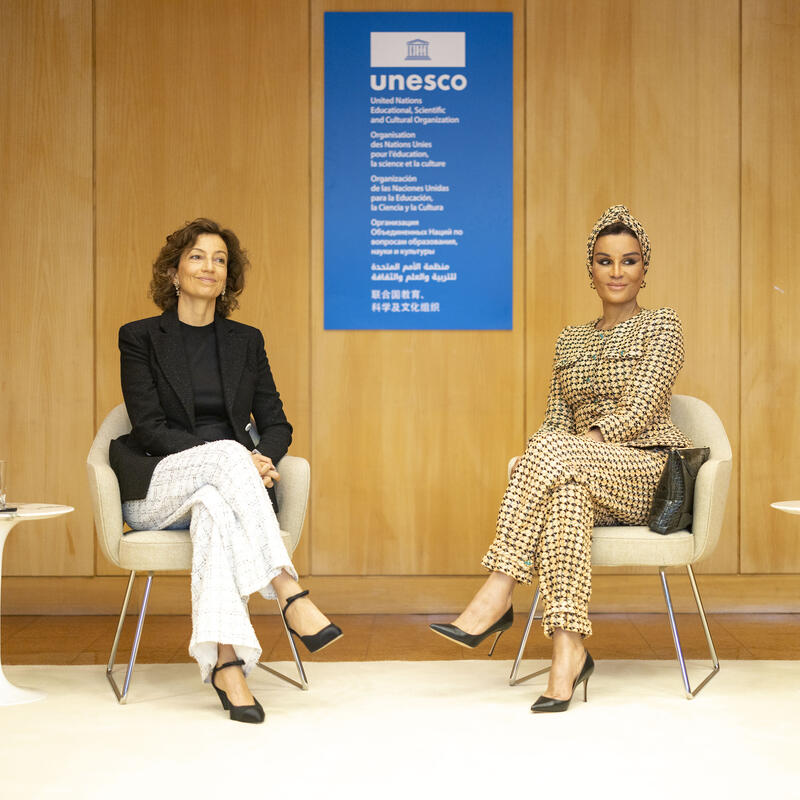 Her Highness Meets with the DG of UNESCO Audrey Azoulay