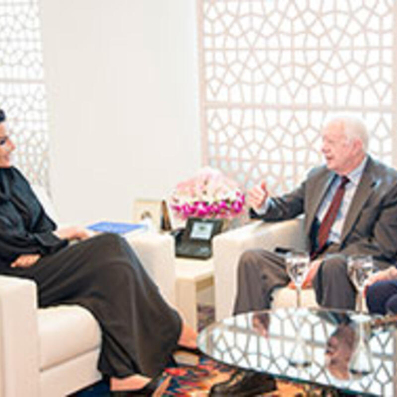 HH Sheikha Moza meets with Jimmy Carter