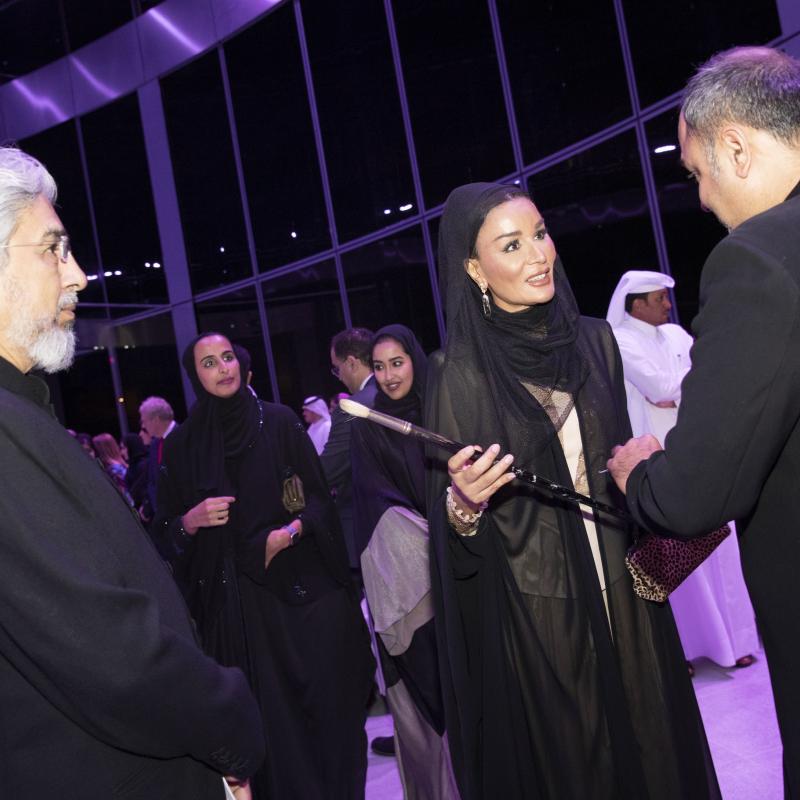 HH Sheikha Moza unveils final artwork by M.F. Husain
