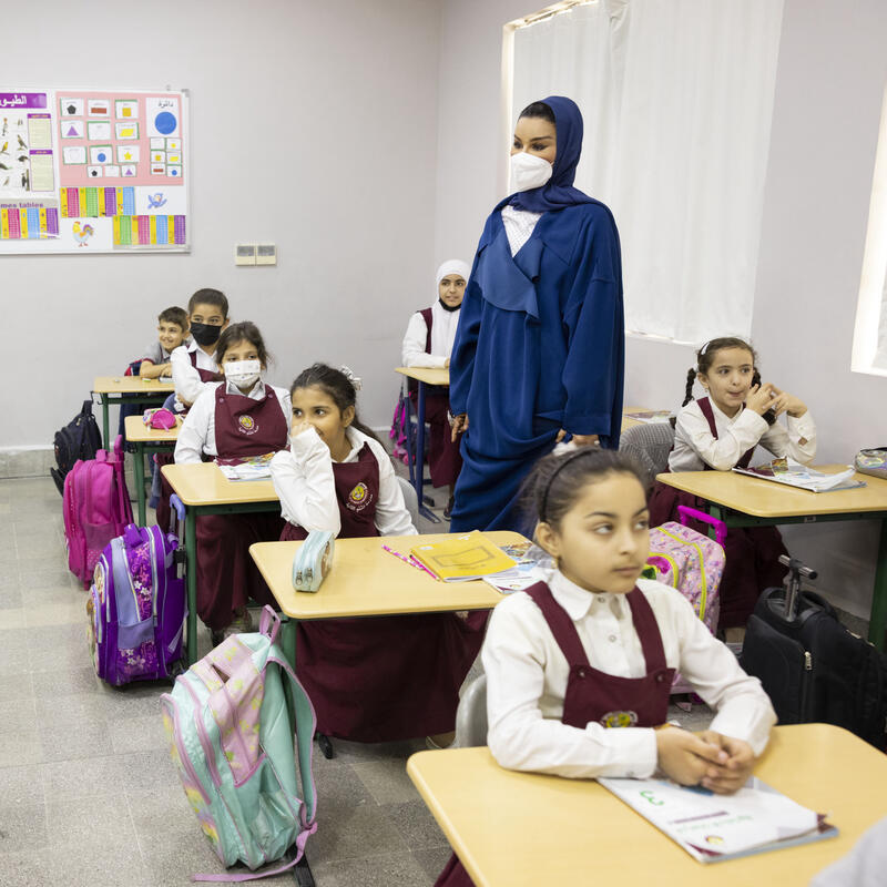 صاحبة السمو تزور مدراس السّلم في قطر