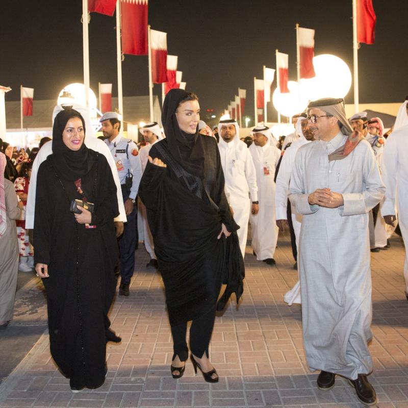  HH Sheikha Moza visits national day festivities at Darb Al Saai and Katara