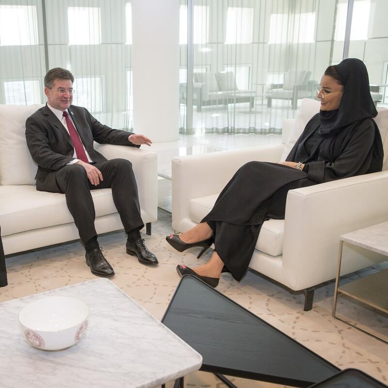 HH Sheikha Moza meets with UNGA President