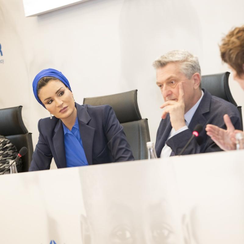 HH Sheikha Moza participates in high-level panel at joint Education Above All and UN Refugee Agency forum in Geneva