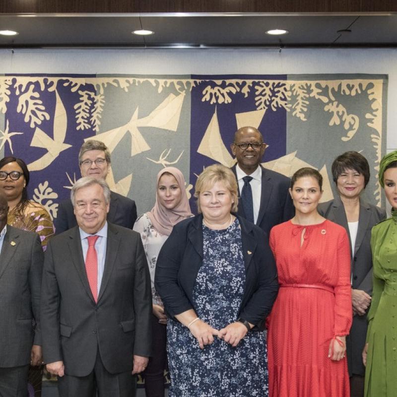 HH Sheikha Moza joins UN Secretary General in high-level Sustainable Development Goals Advocacy meeting in New York