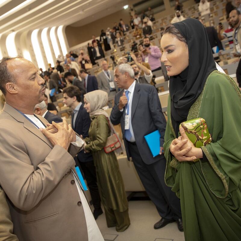 صاحبة السمو تحضر افتتاح مؤتمر يحتفي بمالك بن نبي في جامعة حمد بن خليفة