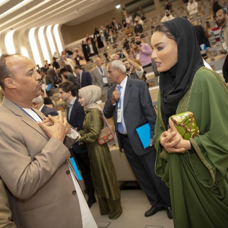 HH Sheikha Moza attends opening of conference celebrating Malek Bennabi at HBKU