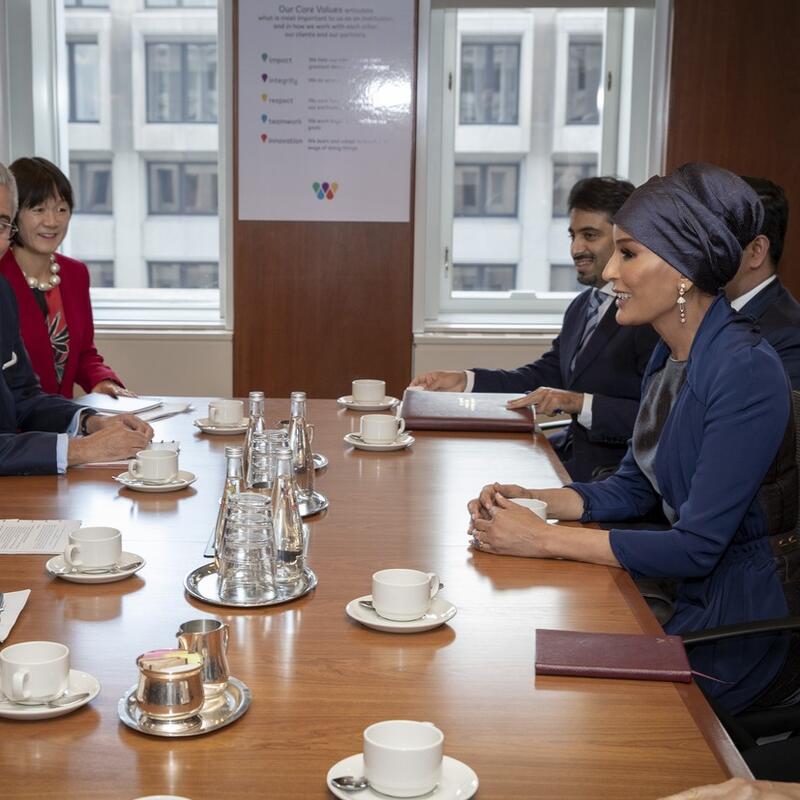 صاحبة السمو تجتمع برئيس البنك الدولي بواشنطن