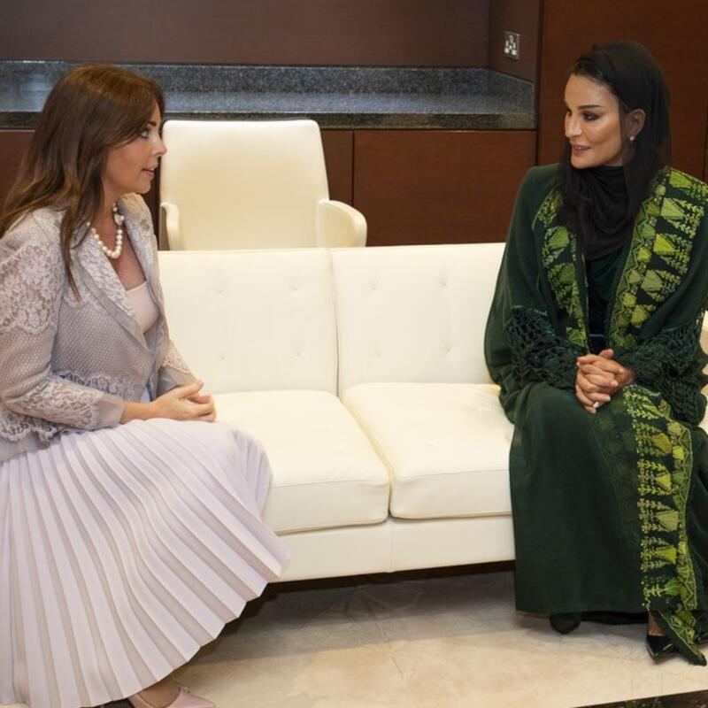 HH Sheikha Moza holds side meetings at WISE 2019