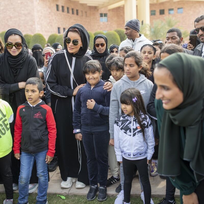 صاحبة السمو تشارك في فعاليات اليوم الرياضي للدولة