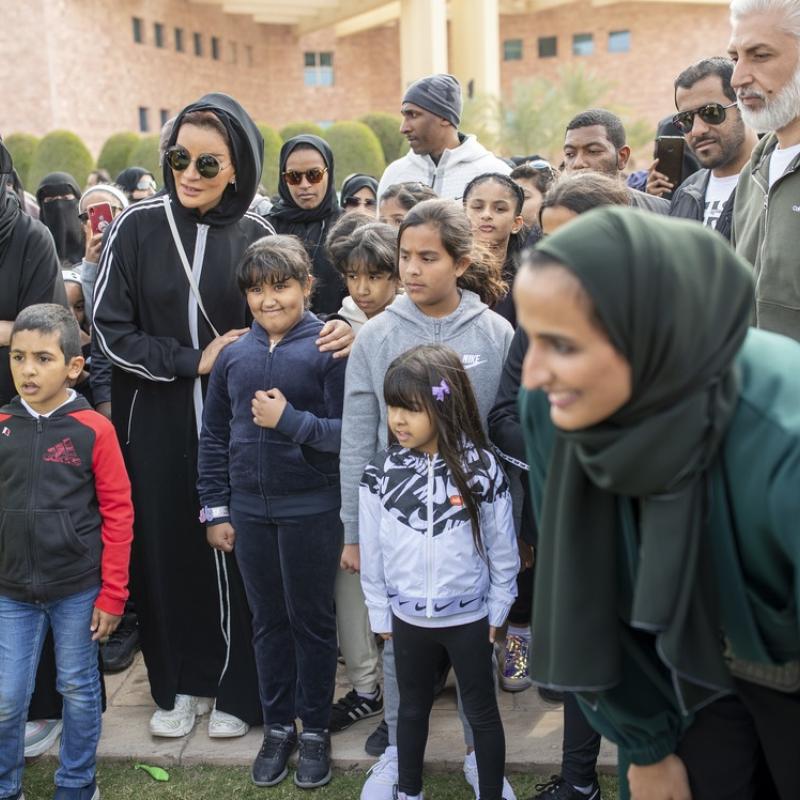 صاحبة السمو تشارك في فعاليات اليوم الرياضي للدولة