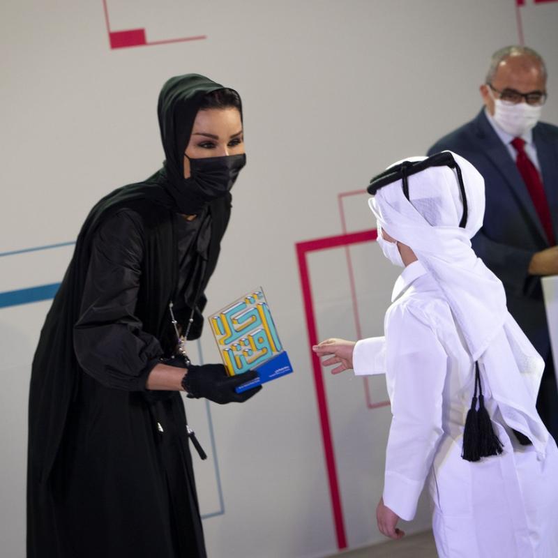 HH Sheikha Moza awards winners of Akhlaquna and Akhlaquna Junior awards