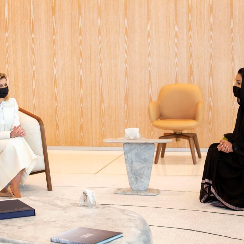 HH Sheikha Moza meets First Lady of Ukraine