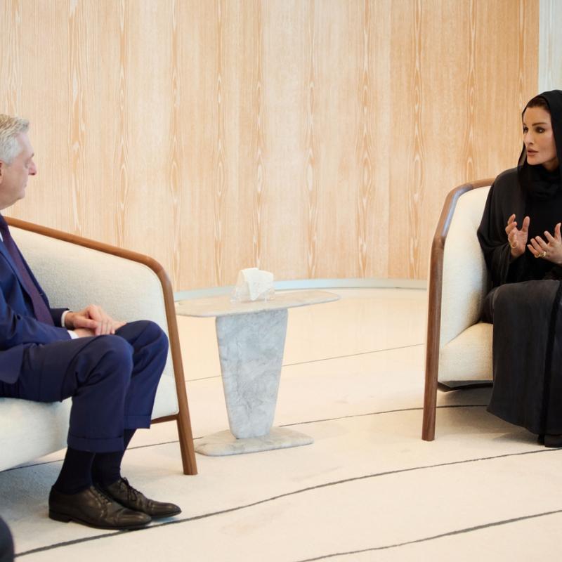 Her Highness meets with the United Nations High Commissioner for Refugees