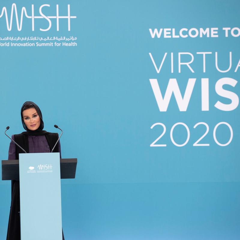 صاحبة السمو تفتح مؤتمر القمة العالمي للابتكار في الصحة "ويش" 2020