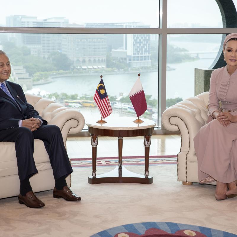 HH Sheikha Moza meets with Prime Minister of Malaysia