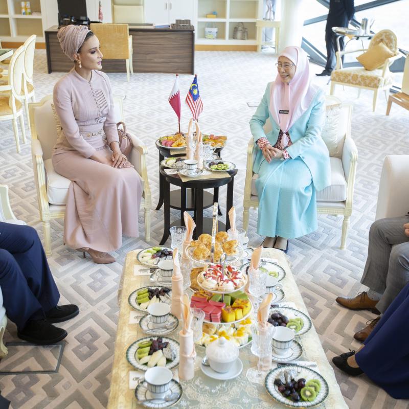 HH Sheikha Moza meets with Deputy Prime Minister of Malaysia