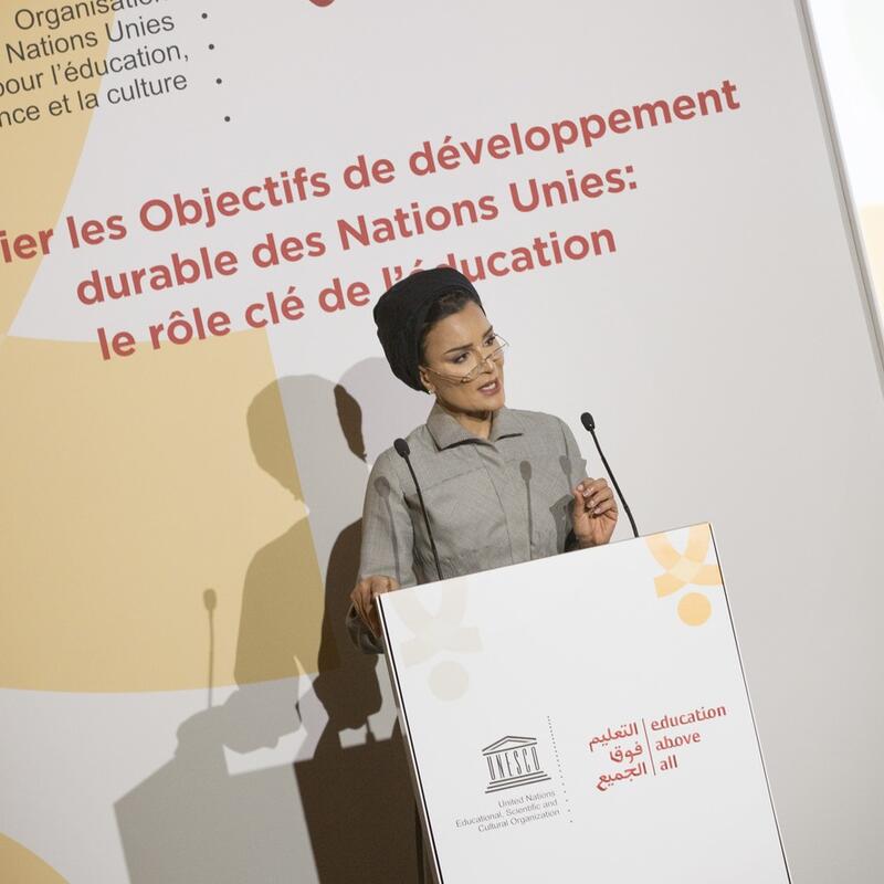 HH Sheikha Moza urges renewed commitment for education at joint high-level event in Paris