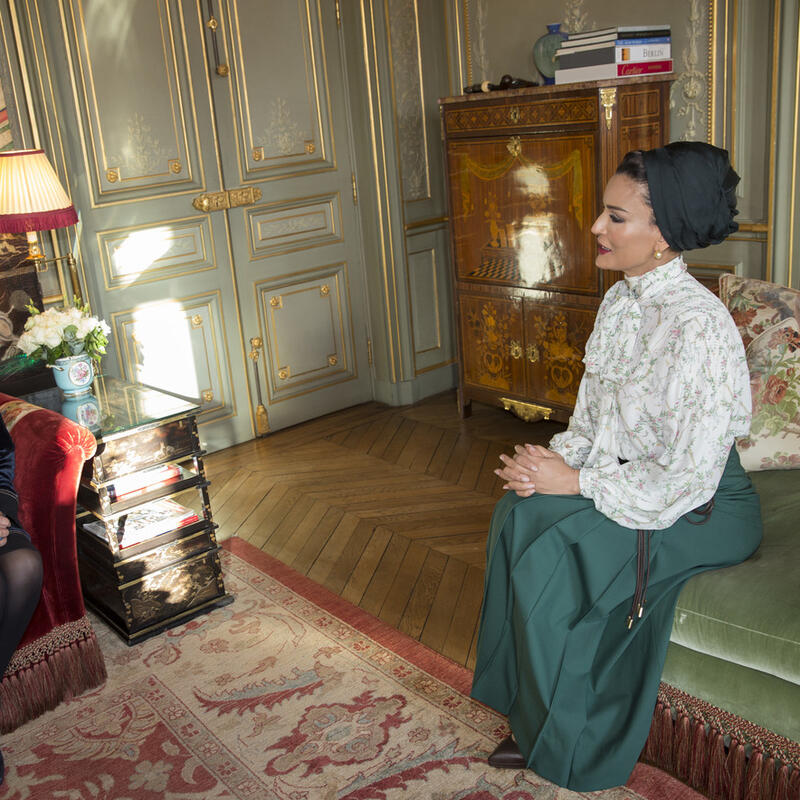 HH Sheikha Moza meets with Mayor of Paris