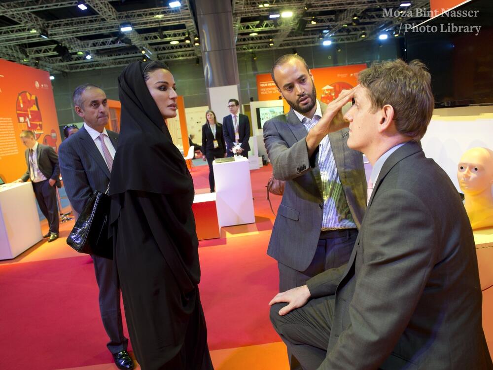 HH Sheikha Moza meets young innovators, attends closing plenary of WISH.