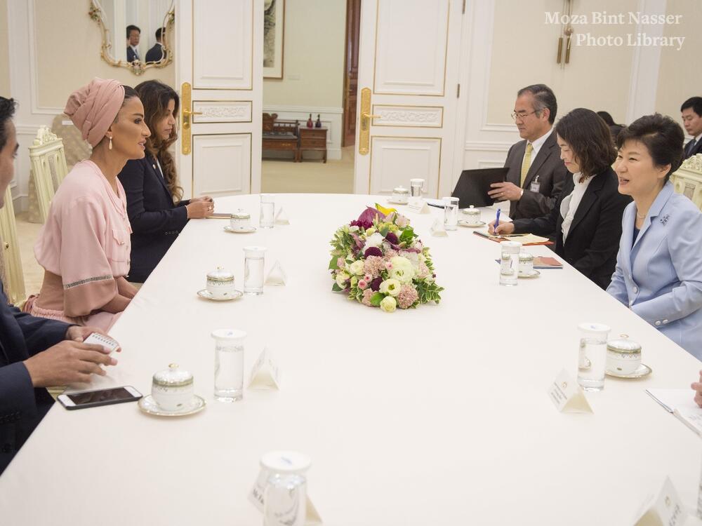HH Sheikha Moza meets South Korea’s President