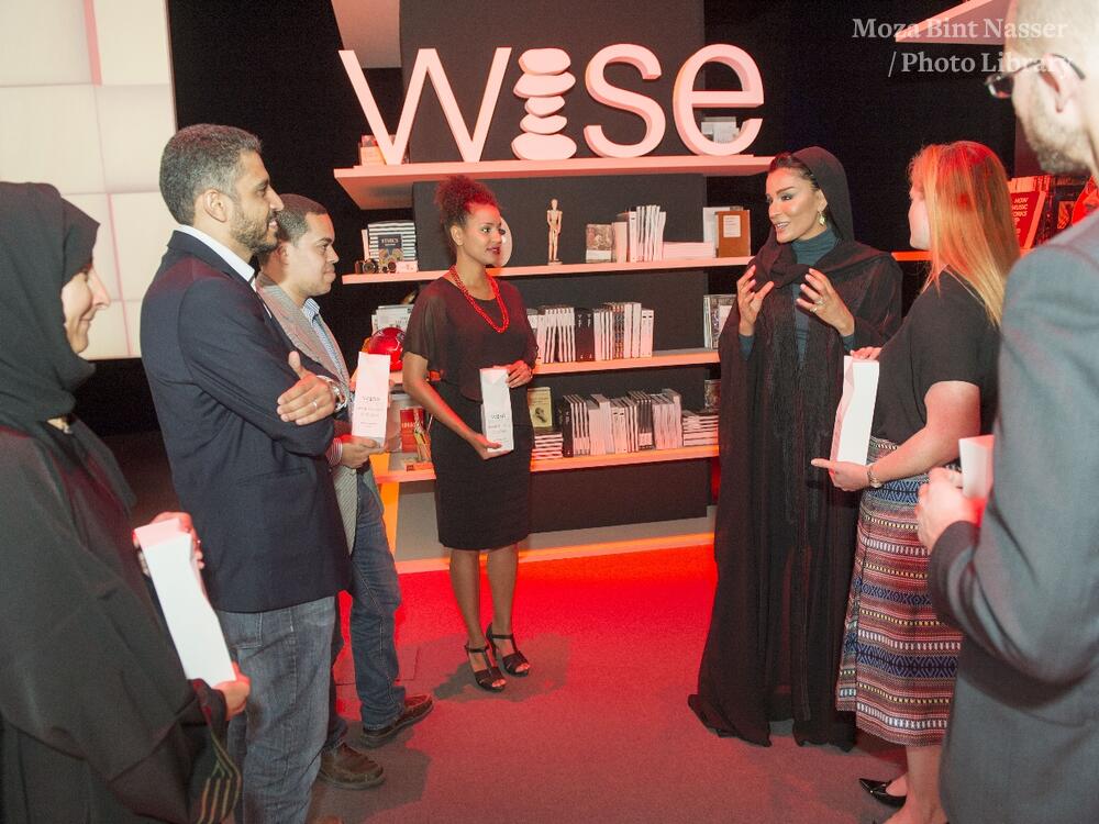 HH Sheikha Moza meets winners of WISE 2015 awards