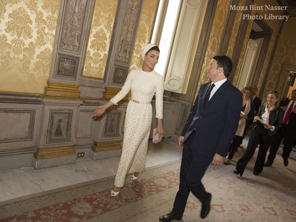 HH Sheikha Moza Meets Italian Prime Minister