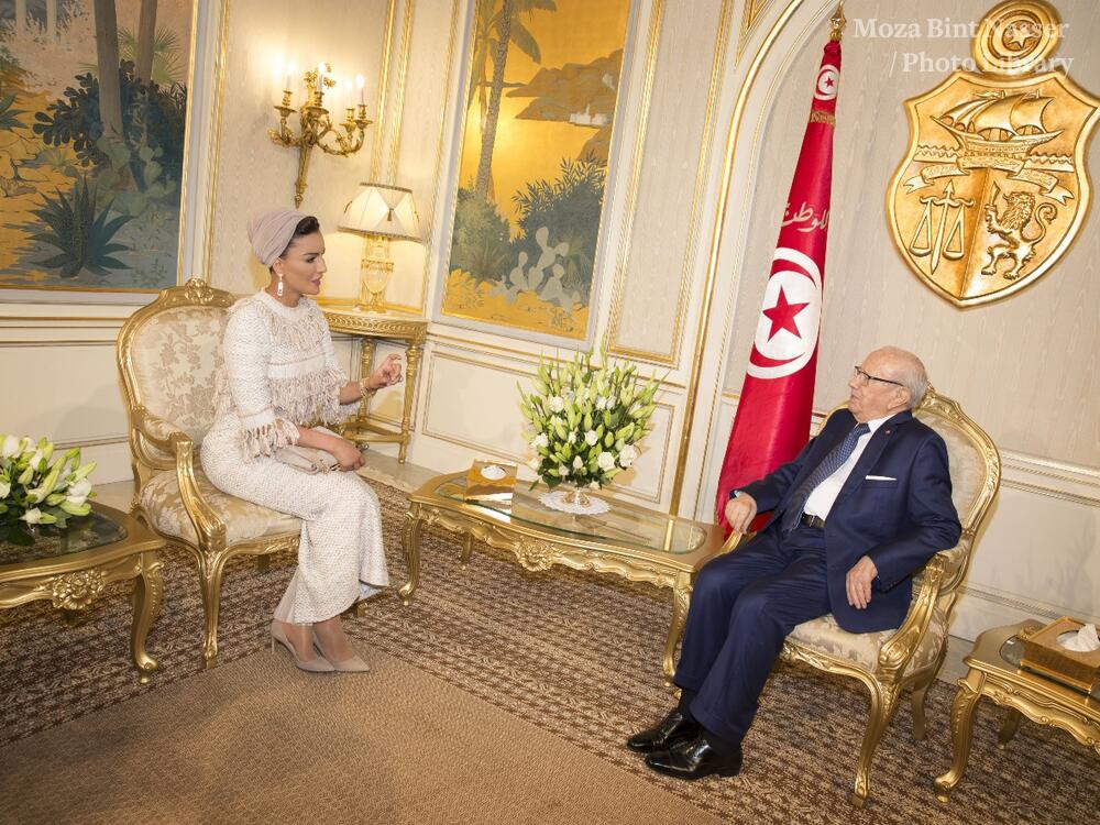 HH Sheikha Moza Bint Nasser Meets President Of Tunisia And Visits Silatech Projects