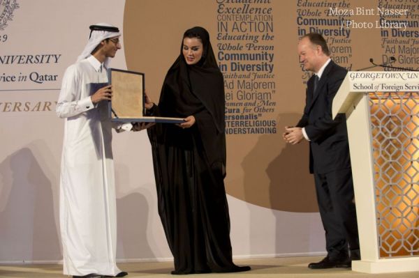 HH Sheikha Moza at Georgetown Qatar 10th anniversary 