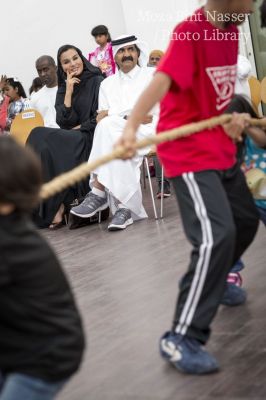 TH the Father Emir Sheikh Hamad and Sheikha Moza at QF National Sports Day 2015