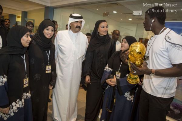 TH the Father Emir Sheikh Hamad and Sheikha Moza at QF National Sports Day 2015