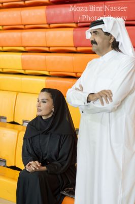 TH the Father Emir Sheikh Hamad and Sheikha Moza at QF National Sports Day 2015