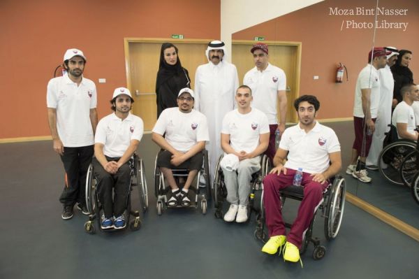 TH the Father Emir Sheikh Hamad and Sheikha Moza at QF National Sports Day 2015