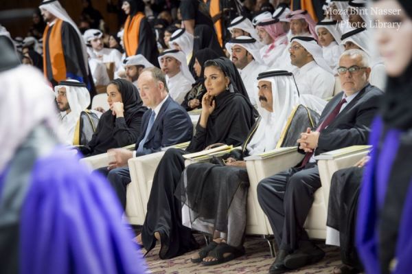 TH the Father Emir and Sheikha Moza at the annual Qatar Foundation Convocation Ceremony 2015