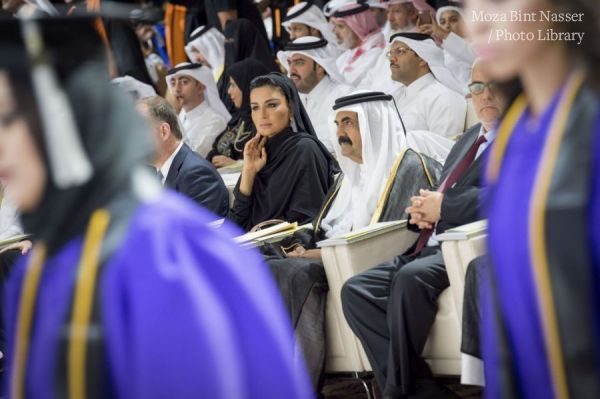 TH the Father Emir and Sheikha Moza at the annual Qatar Foundation Convocation Ceremony 2015