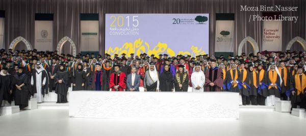 TH the Father Emir and Sheikha Moza at the annual Qatar Foundation Convocation Ceremony 2015