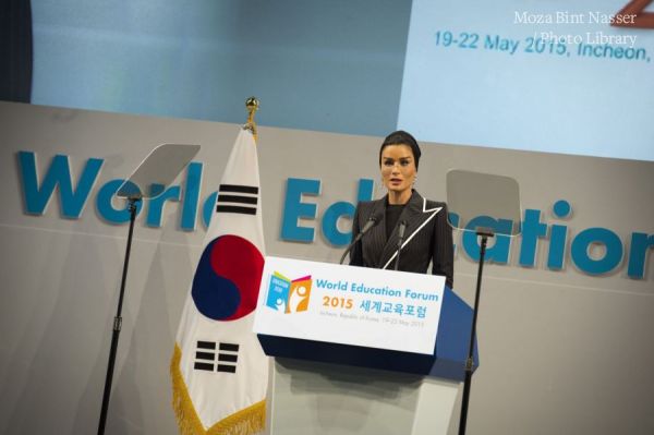 HH Sheikha Moza speaks at the World Education Forum 2015