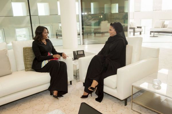 HH Sheikha Moza welcome First Lady of the US