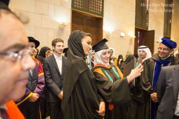 صاحبة السمو الشيخة موزا تشهد حفل تخريج طلبة جامعة حمد بن خليفة