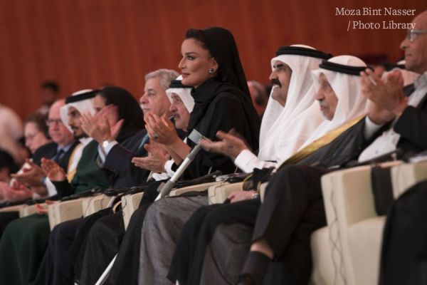 Their Highnesses the Father Amir and Sheikha Moza attend Qatar Foundation's Convocation 2016. 